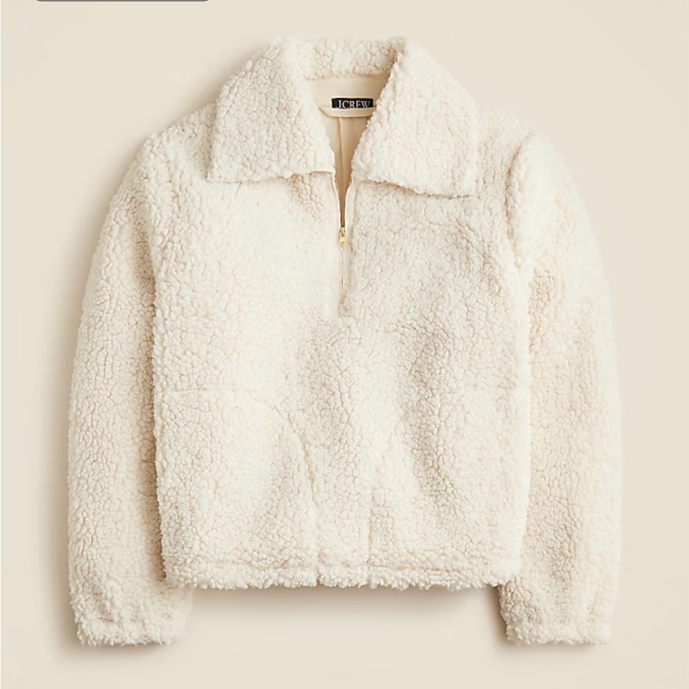Jcrew Cream Sherpa Jacket - Picture 3 of 7